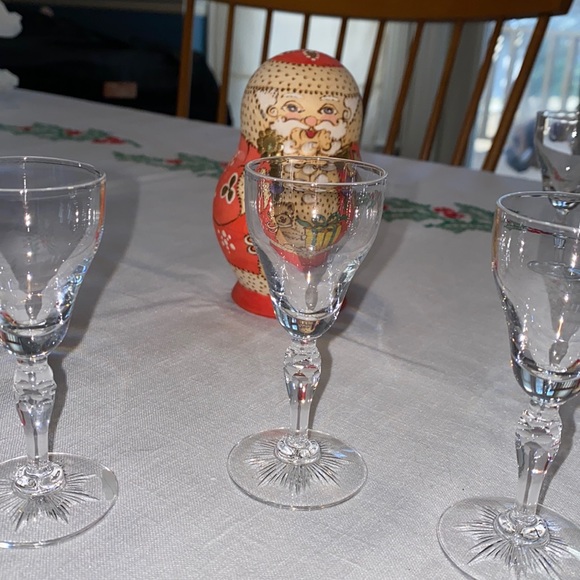 Set of 6 Hawkes Signed Antique Crystal Cordial Glasses Mint Condition - Picture 2 of 6